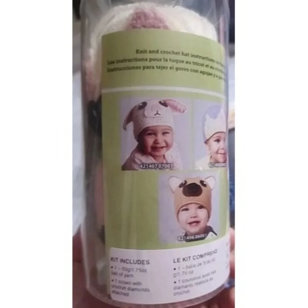Lot Of 3 Yarns, I Love This Yarn And Baby Kitty Hat Kit, And Big Blue Craftsmart